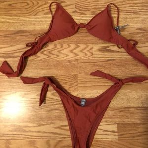 Burnt orange American eagle bikini